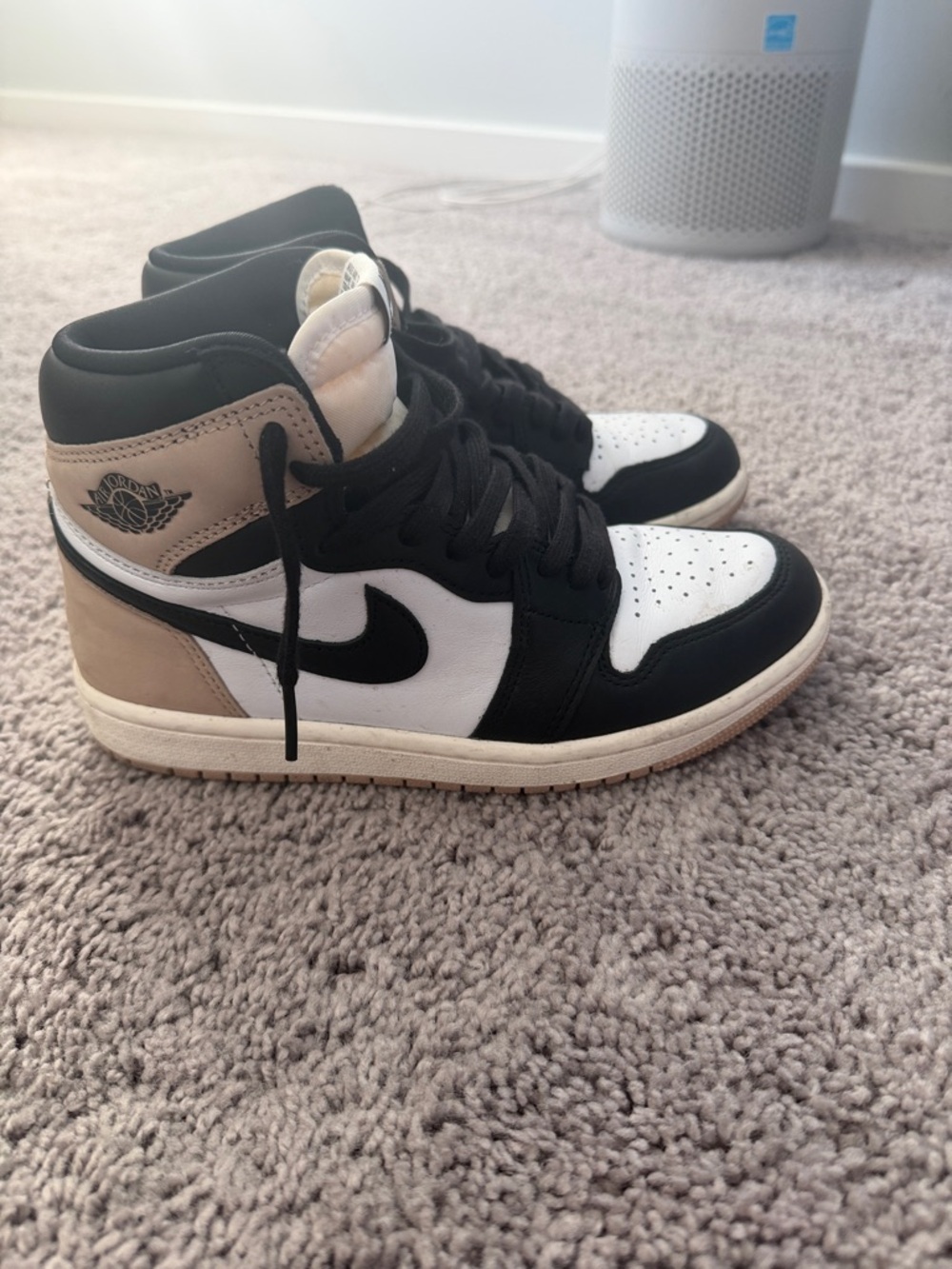 Nike Air Jordan 1 High OG Black White Taupe Sneakers